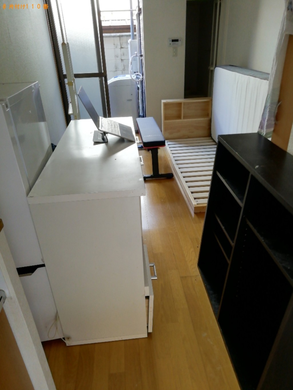 【那覇市】冷蔵庫、洗濯機、マットレス付きシングルベッド等の回収