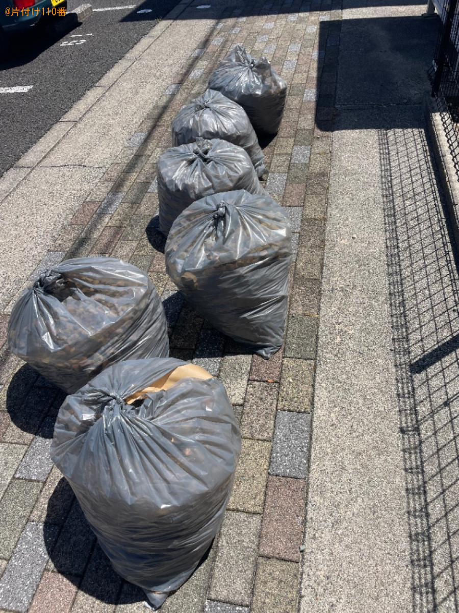 袋詰めしてある防犯砂利の回収・処分ご依頼　お客様の声